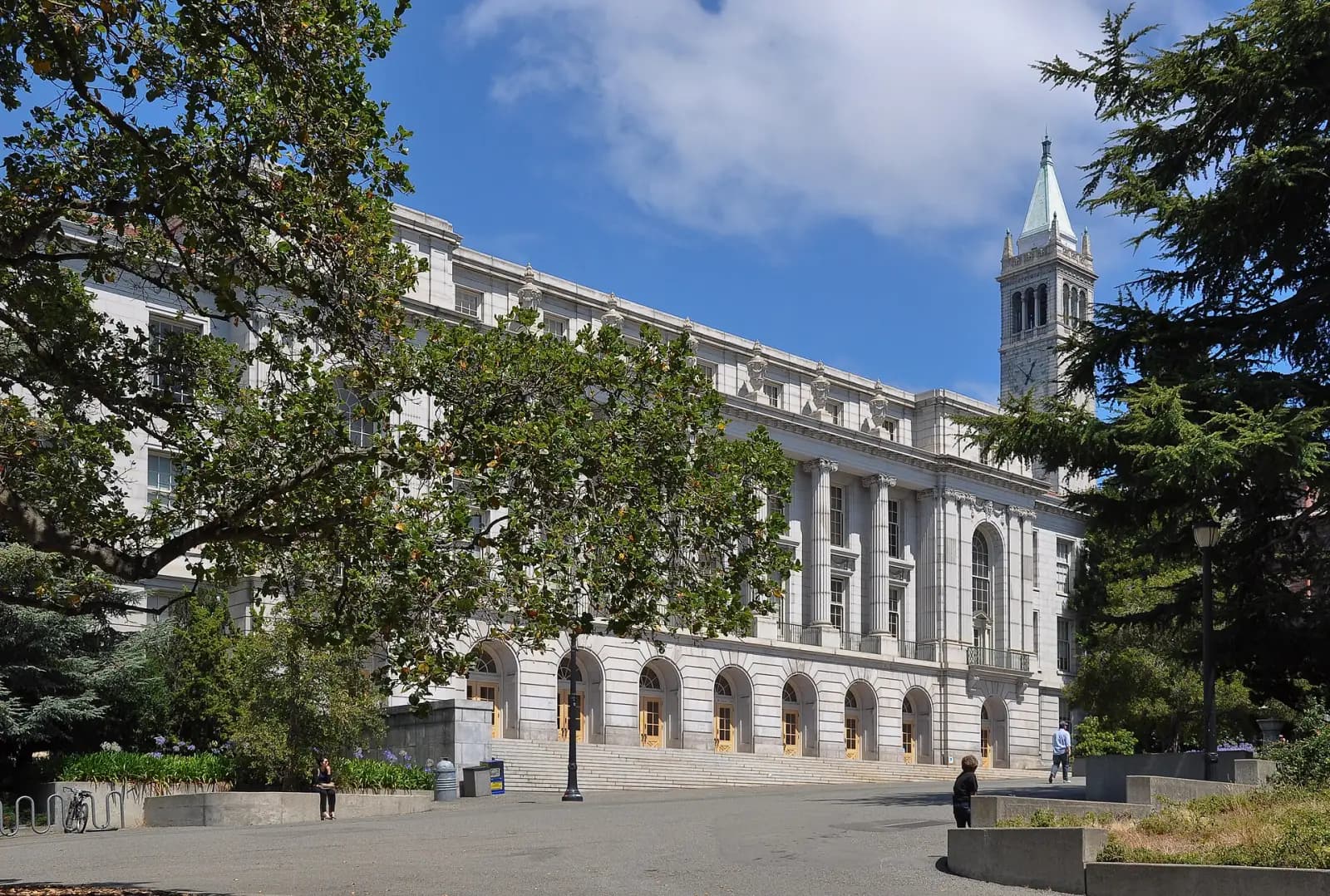 Wheeler Hall and the Sather Tower campanile on the UC Berkeley campus