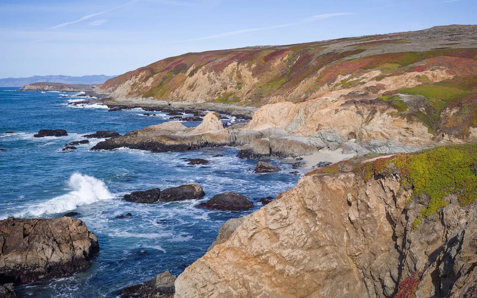 Rocky Sonoma County coastline seen from Bodega Head